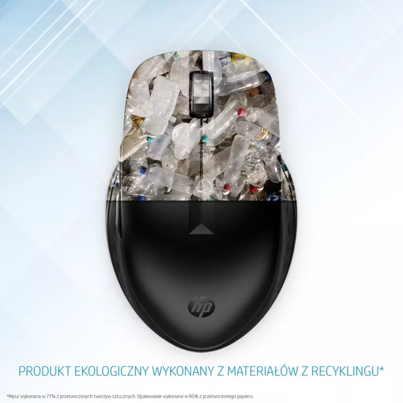 HP 435 belaidė pelė keliems įrenginiams, ambidekstrinė, RF belaidis + Bluetooth, 4000 DPI, juoda