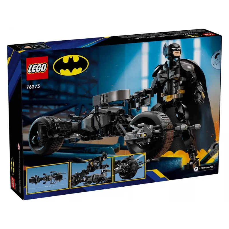 LEGO® DC Batman™: Betmeno konstruojama figūrėlė ir motociklas 76273