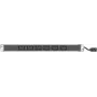 Froehlich & Walter 19in maitinimo paskirstytuvas, 6x IEC19 lizdai, aliumininis korpusas, 1U, 3x 1.5mm kabelis 2.5m, RAL 9005 juodas (808904)