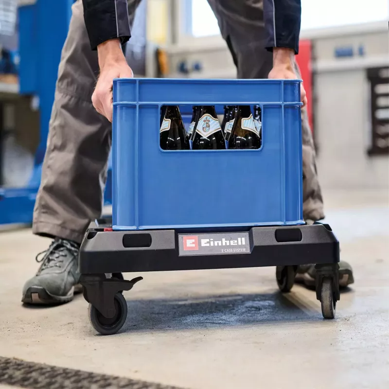 Riedėjimo platforma Einhell E-Case sisteminėms dėžėms, juoda, apkrova iki 120 kg