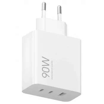 Maitinimo adapteris Xiaomi 90W HyperCharge 3-Port EU – 90W USB įkroviklis su trimis išvesties prievadais (EU kištukas)