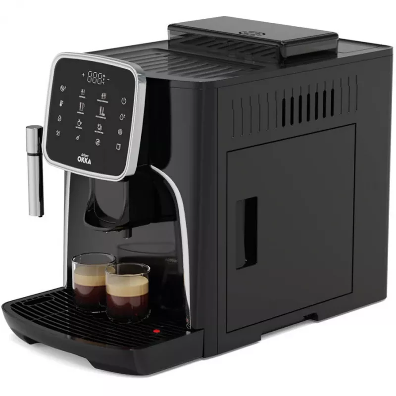 Pilnai automatinė espresso kavos aparatas Arzum Okka Espresso Pro, juodas/chromuotas, 1450 W