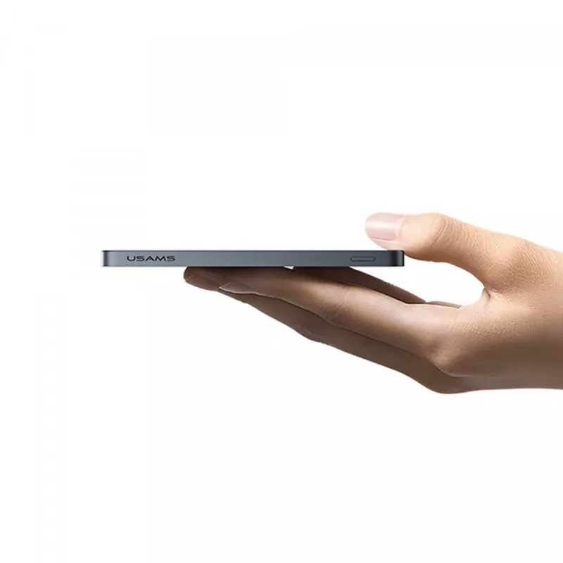 PowerBank 5000mAh 20W belaidis įkrovimas MagSafe titano spalvos