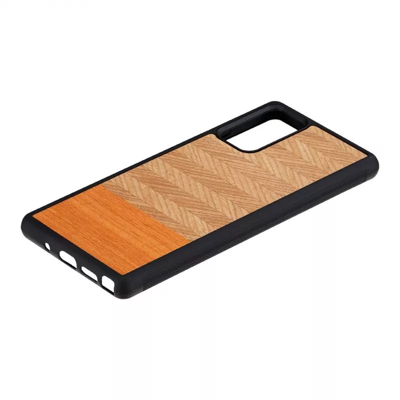 Apsauginis dėklas Man and Wood Galaxy Note 20 Herringbone Arancia Black
