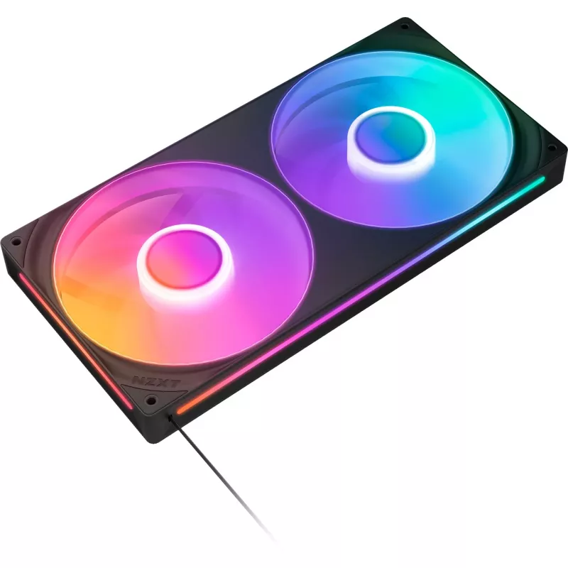 NZXT F280 RGB Core 140mm ARGB PWM 2 viename rėmelyje juoda