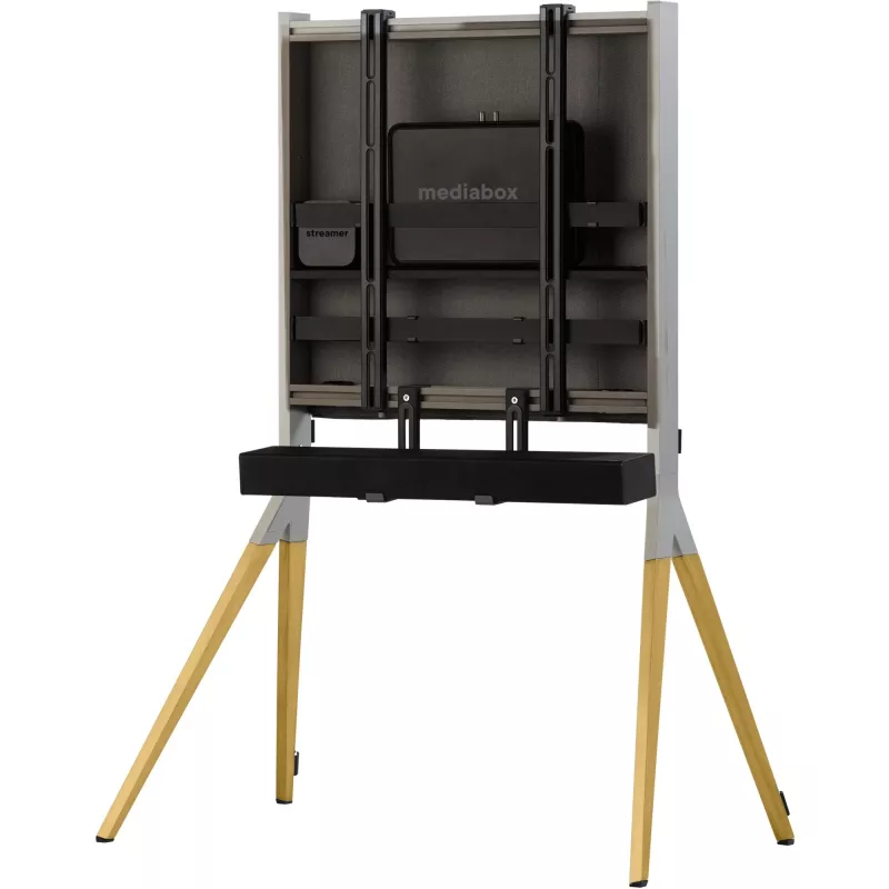 One for All WM 7482 – TV laikiklis sieninis, 81,3–177,8 cm (32–70 colių), iki 50 kg, VESA 200×100–400×400 mm, pilka spalva, medžio imitacija