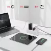 Maitinimo blokas MACLEAN MCE388 W — 2 kištukiniai lizdai, 3×USB, 110–240V, 2500W, 3 m laidas, baltas