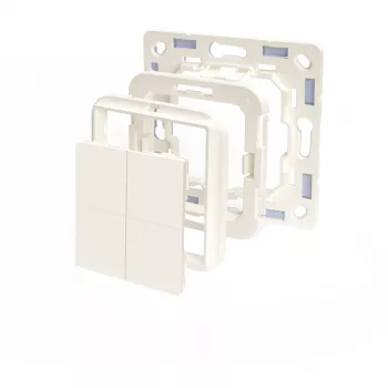 Shelly BLU Wall Switch 4 belaidis keturių mygtukų jungiklis plastikinis dramblio kaulo spalvos