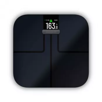 Svarstyklės GARMIN Index S2 – juodos, iki 181,4 kg, Wi‑Fi/Bluetooth, kūno sudėtis