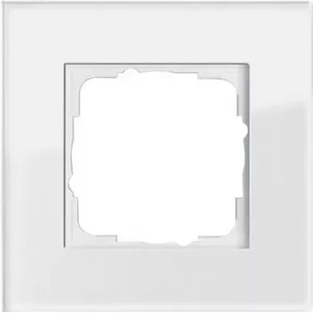 Stiklinė dengiamoji plokštelė GIRA Esprit Glas White, bevaržtė, 95×95×9,85 mm