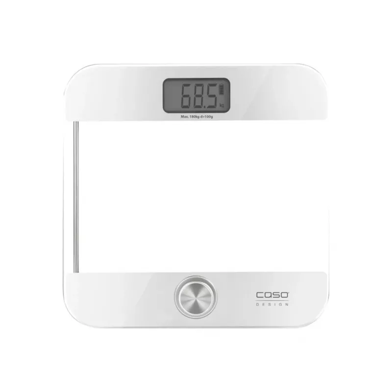 Elektrinės asmeninės svarstyklės Caso Body Energy Ecostyle 03416 – iki 180 kg, tikslumas 100 g, balta/pilka