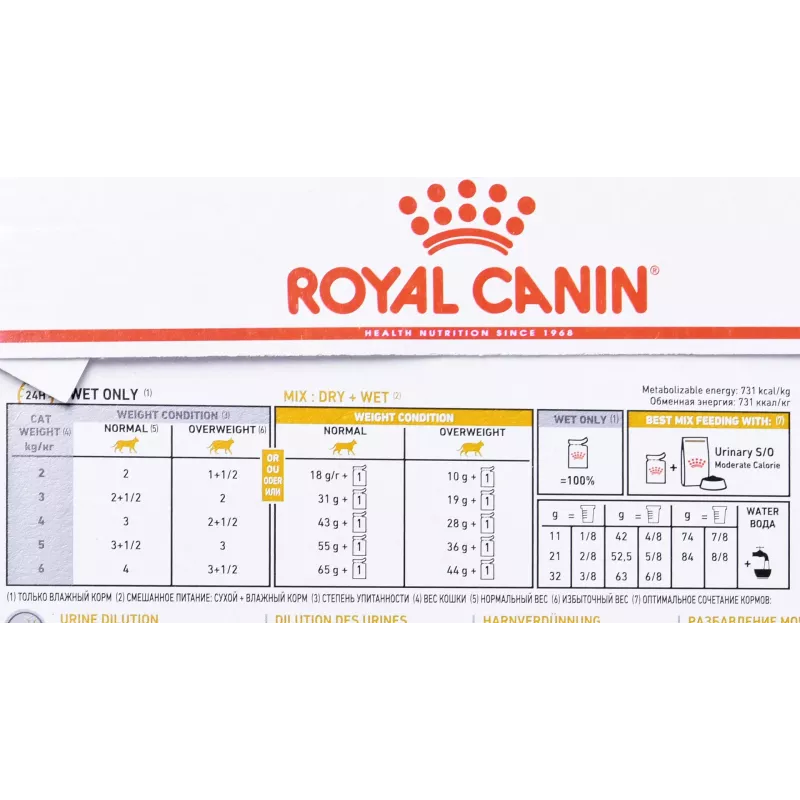 ROYAL CANIN Urinary S/O Moderate Calorie - šlapias ėdalas katėms - 12 x 85 g