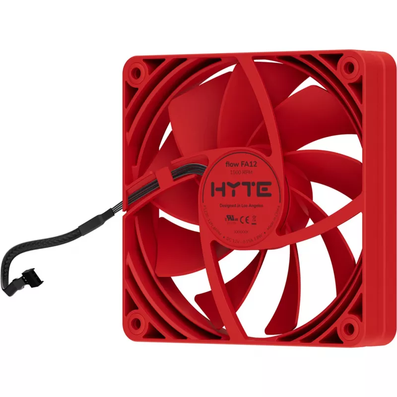 Kompiuterio ventiliatorius HYTE FA12-RR-4 120 mm, 1500 RPM, 72 m³/h, 1.6 mmH2O, Fluid Dynamic Bearing, raudonas, 4 vnt.