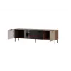 Spintelė televizoriui Cama Meble ALMERA 180.5×42×52.5 cm riešutas/šampanas su juodu židiniu