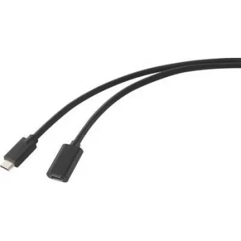 Renkforce USB laidas USB 3.2 Gen2x2 USB-C™ kištukas, USB-C™ lizdas 2,00 m juoda PVC apvalkalu (RF-4755222)