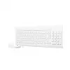Pilno dydžio mechaninė klaviatūra ir pelė Lenovo GX30W75336 — USB + Bluetooth, QWERTY, balta