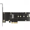 DeLOCK 89013 vidinė M.2 PCIe kortelė su aušintuvu ir LED apšvietimu