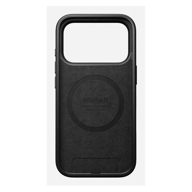 Mobiliojo telefono dėklas Nomad Modern Leather Case, skirtas iPhone 17 Pro, oda + TPU + PC, tinka 16 cm (6,3 colio) ekranui, Bordo spalva