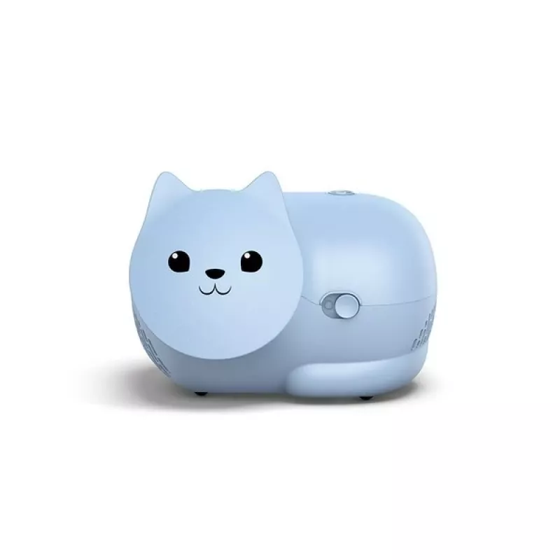 Omron Nami Cat NE-C303K-KDE purkštuvas (nebulizatorius) – kompresorinis inhaliatorius vaikams ir suaugusiems, 0,35 ml/min, mėlynas