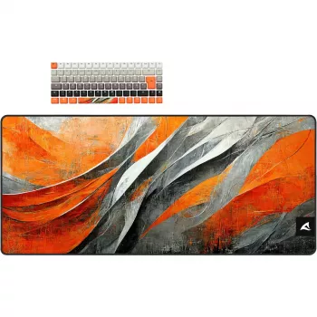 Mechaninė žaidimų klaviatūra Sharkoon SKILLER SGK50 S3 Design Bundle D6 — oranžinė/pilka