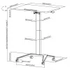 Mobilus nešiojamojo kompiuterio staliukas MACLEAN MC-453W su pneumatiniu aukščio reguliavimu, maks. aukštis 109 cm
