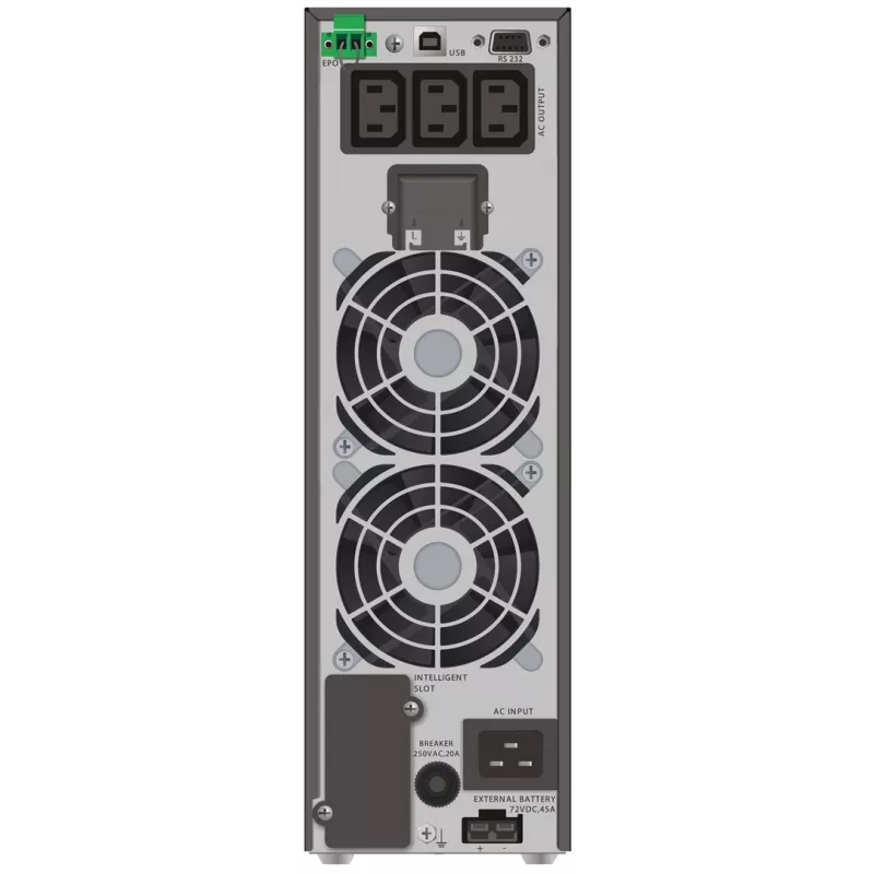 Nepertraukiamo maitinimo šaltinis PowerWalker VFI 3000 TGS, dvigubo keitimo (Online), 3 kVA / 2700 W, 3 lizdai