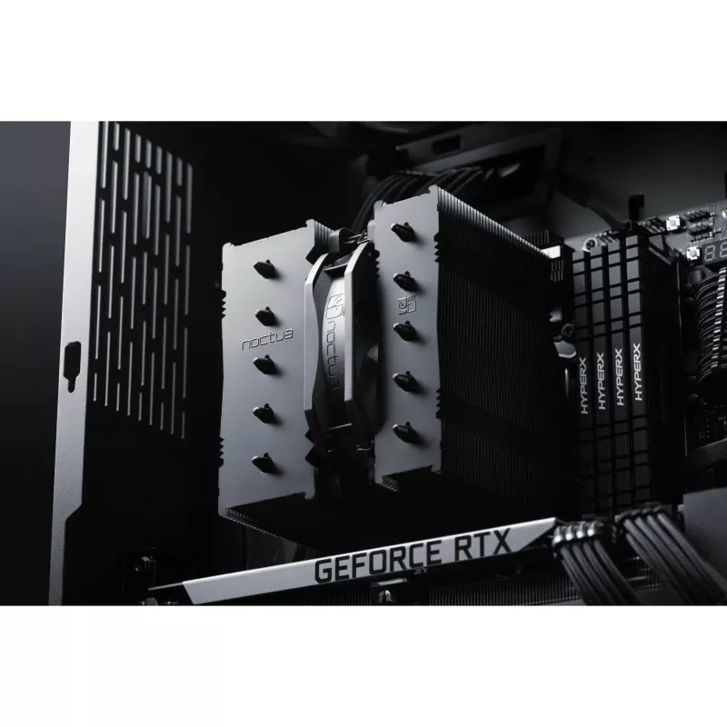 Oro aušintuvas Noctua NH-D12L chromax.black 12 cm aliuminis juodas 450-2000 RPM 18.8-22.6 dB
