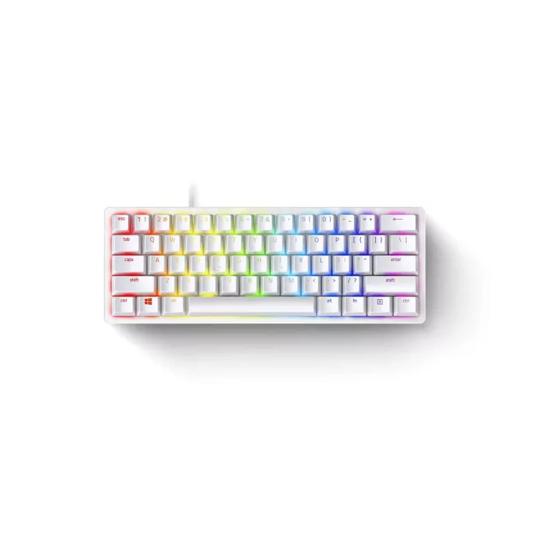 Mechaninė žaidimų klaviatūra Razer Huntsman Mini 60% balta USB QWERTY US International optiniai jungikliai