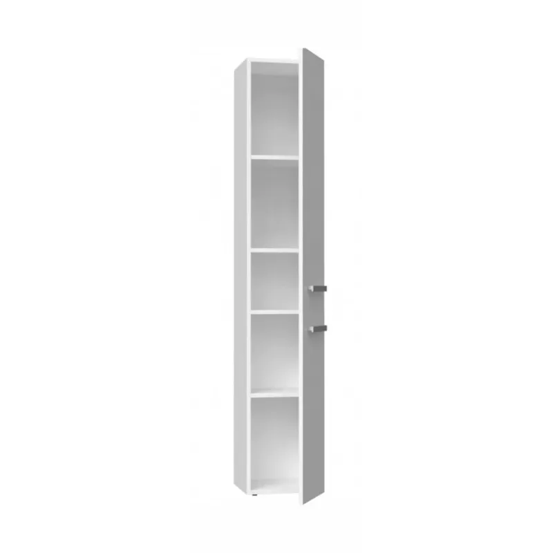 Laisvai pastatoma vonios spintelė NEL II BIEL POŁ – 5 lentynos, 310×300×1740 mm, balta