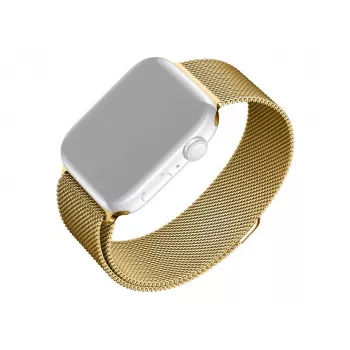 Metalinis tinklelio dirželis FIXED FIXMEST-434-GD, auksinis, Apple Watch 42/44/45/46/49 mm