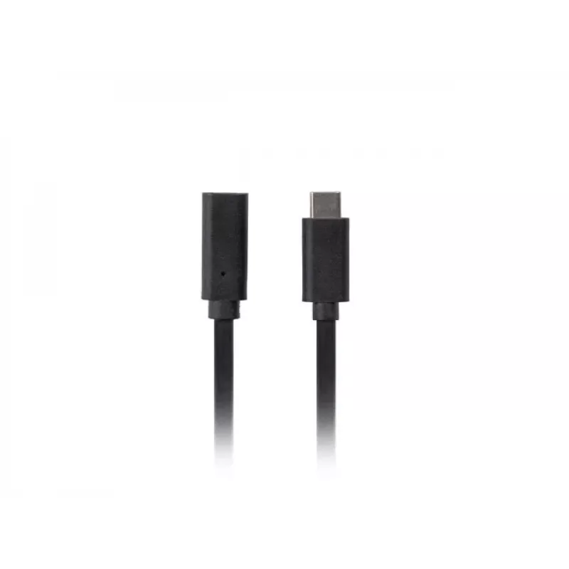USB C į USB C laidas LANBERG CA-USBE-20CC-0005-BK, USB 3.2 Gen 1 (5 Gbit/s), 0,5 m, juodas