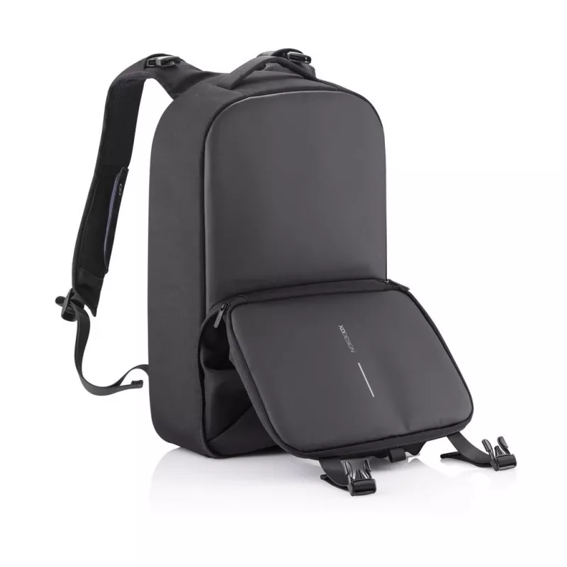 Kuprinė XDDESIGN FLEX GYM BAG – 24 L, tinka 15,6 colio / 39,6 cm planšetei/nešiojamam kompiuteriui, paminkštinti reguliuojami petnešos, juoda