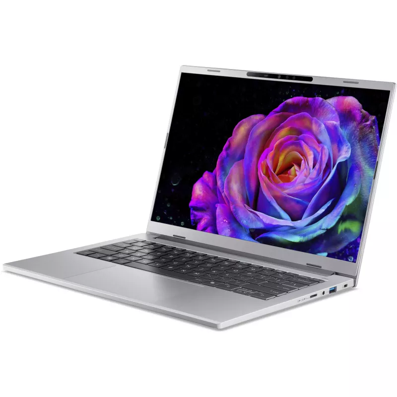 Nešiojamas kompiuteris Acer Aspire 14 AI A14-61M-R4US — 14 colių WUXGA, AMD Ryzen AI 5 330 3.4 GHz, 16 GB LPDDR5x, 1 TB SSD, Windows 11 Home, sidabrinis