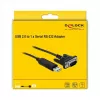 Serijinis kabelis DeLOCK 66282 Juodas 1,8 m RS-232 USB Type-A