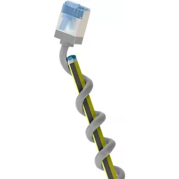 Goobay itin lankstus CAT 6A jungiamasis laidas plonas U/FTP pilkas - itin trumpas kištukas (74310)