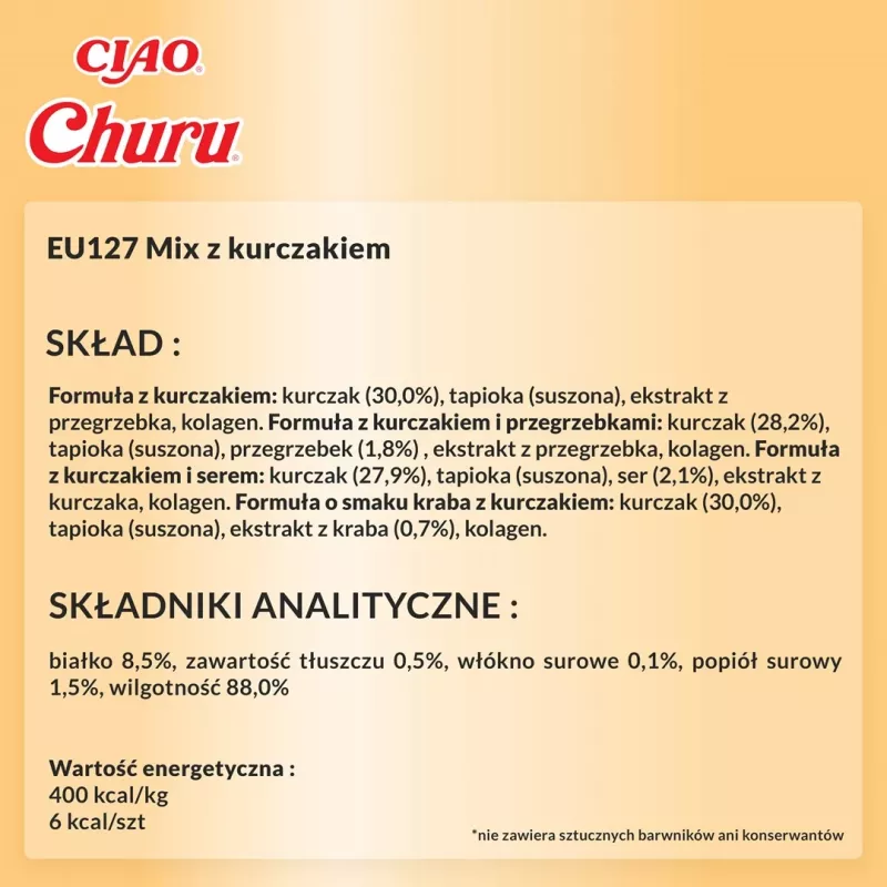INABA Churu Variety box Chicken - skanėstai katėms - 20 x 14g