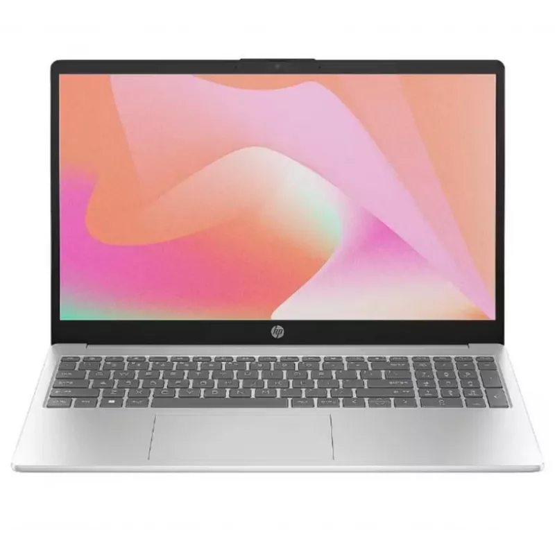 HP 15-fd0066nw nešiojamas kompiuteris i3-N305 15.6 col. FHD 250 nitų AG 8 GB DDR4 SSD 512 GB Intel UHD kamera 720p 41 Wh natūraliai sidabrinis 2 metų garantija