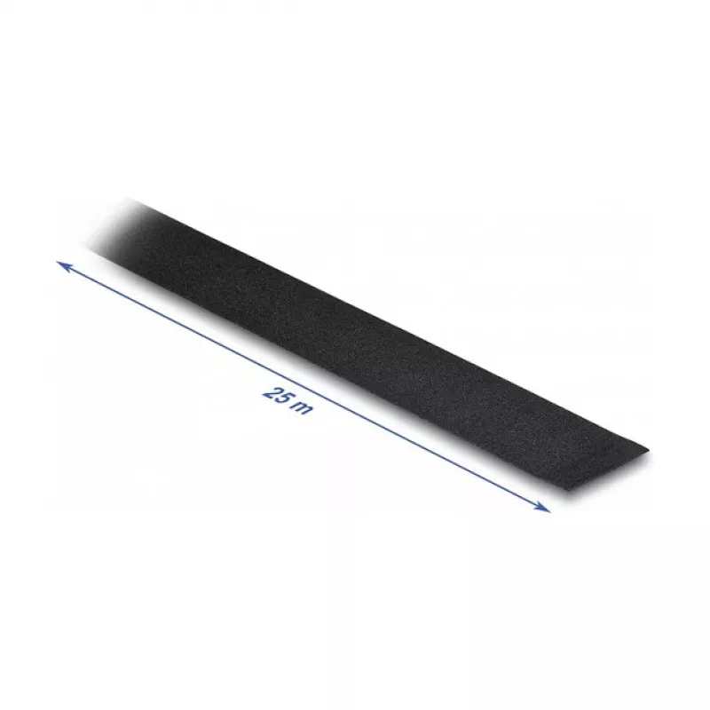 DeLOCK audinio juosta 25 m x 25 mm neplyštanti, lipni, juoda
