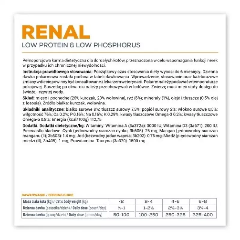 VET EXPERT Veterinary Diet Renal Cat – šlapias ėdalas katėms – 100g