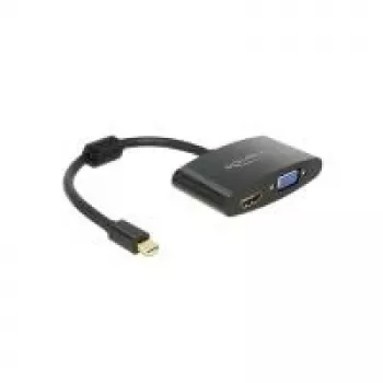 Vaizdo kabelio adapteris DeLOCK 65553 Mini DisplayPort į HDMI VGA 0,18 m