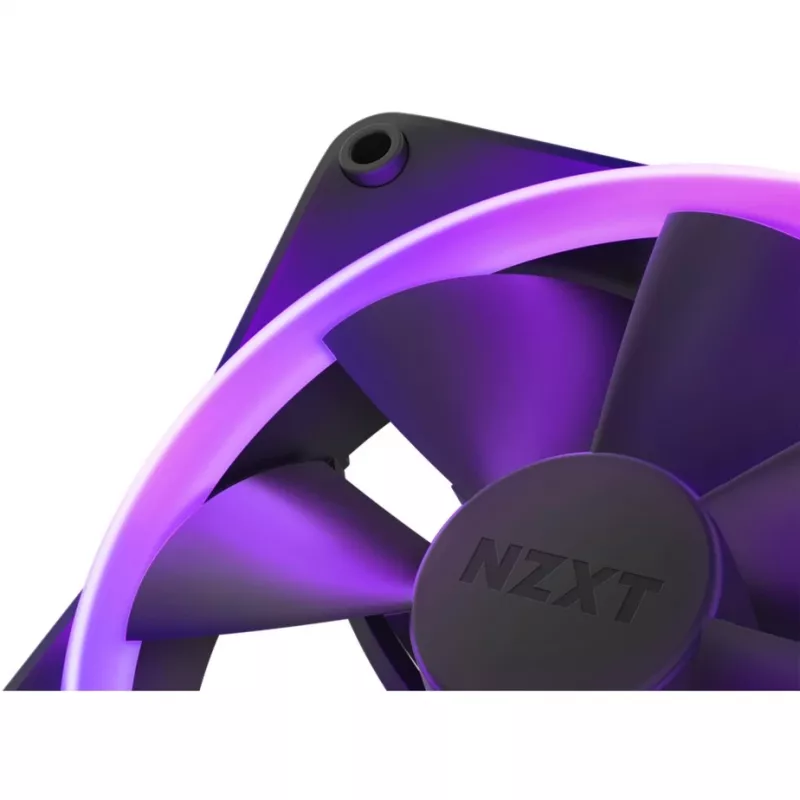 NZXT F120 RGB 120mm ARGB korpuso ventiliatorių rinkinys 3 vnt. - juoda