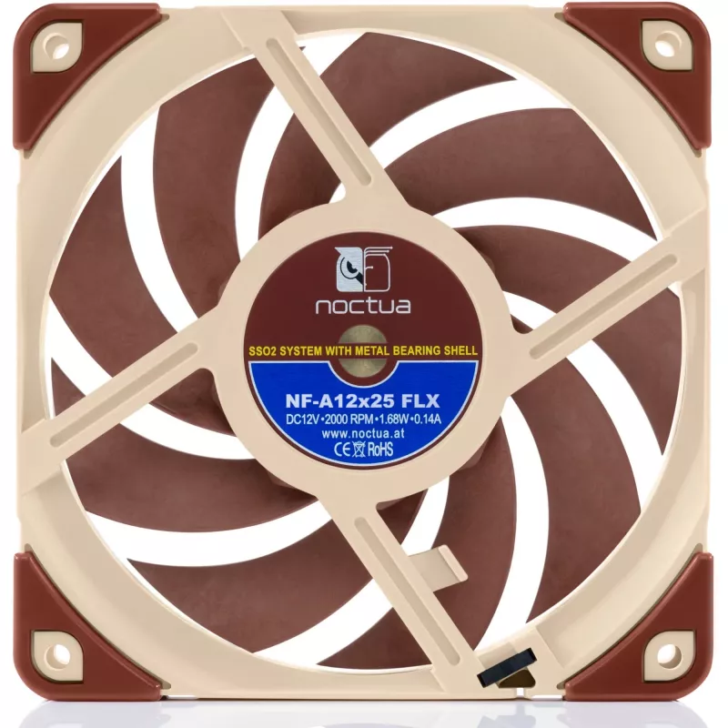 Noctua NF-A12x25 FLX 120 mm korpuso ventiliatorius