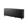 Komoda Cama Meble ETNA 2000×420×820 mm, juoda matinė