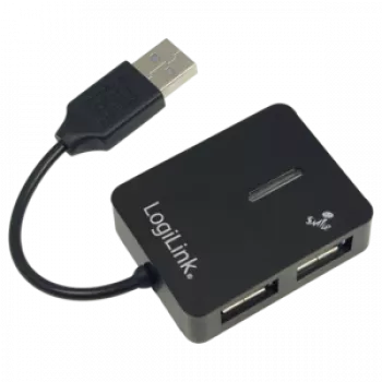 USB šakotuvas LOGILINK UA0139 — 4 prievadai USB 2.0, 480 Mbit/s, juodas