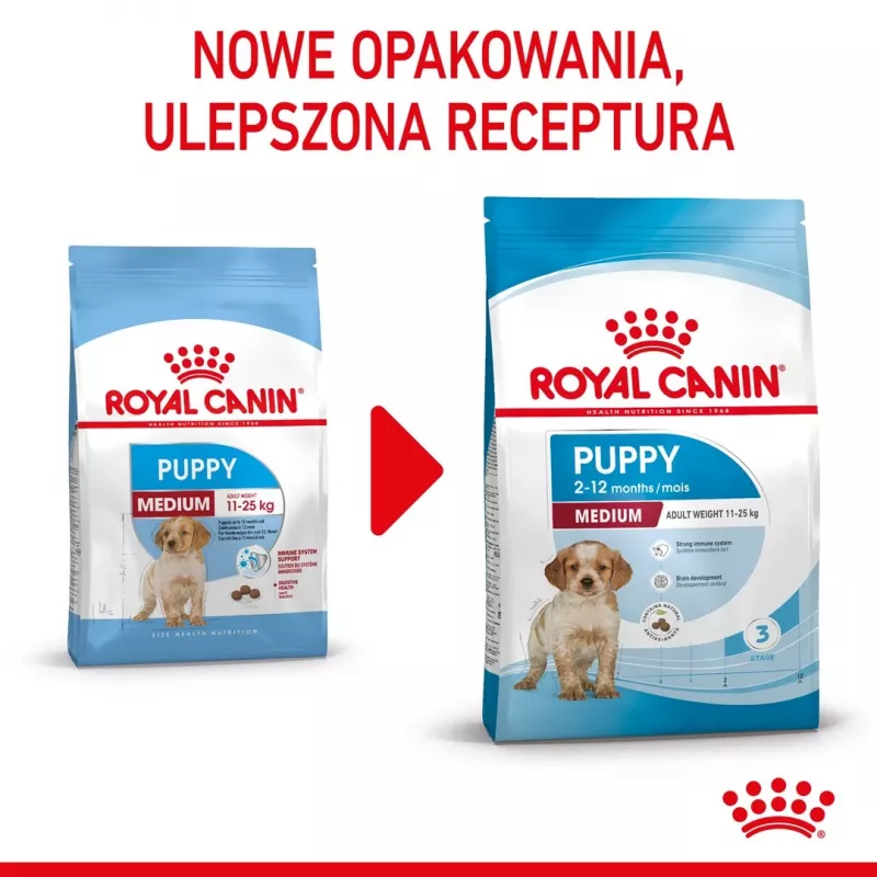 Royal Canin Medium Puppy sausas šunų ėdalas šuniukams 15 kg