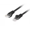 Patchcord Cat.6 UTP LSZH CU 1m juodas, Fluke testuotas