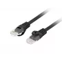 Patchcord Cat.6 UTP LSZH CU 1m juodas, Fluke testuotas