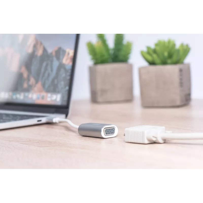 DIGITUS DA-70837 VGA adapteris 1080p FHD į USB 3.0 Type C, aliuminis