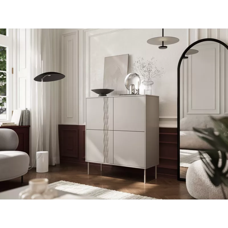 4D komoda TRESSE 100x40x110 kašmyro matinis