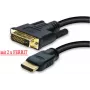 HDMI į DVI laidas ShiverPeaks 77483-RE 3,0 m auksuotas su ferito žiedais